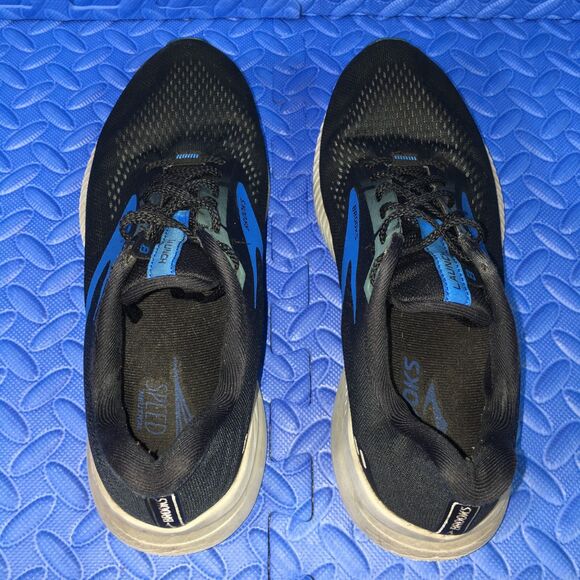 Brooks Launch 8 Mens Size 9D Black Blue Running Walking Athletic Sneakers Shoes - Picture 7 of 12